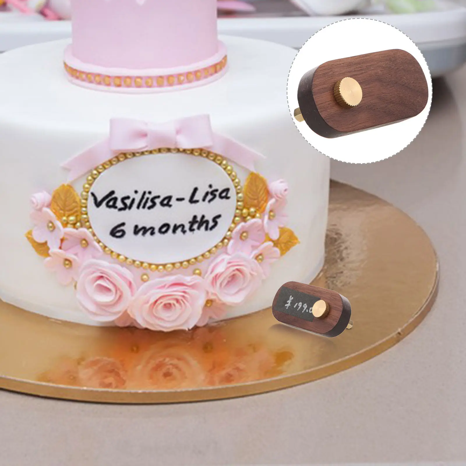 

Wooden Price Display Tags Mini Sturdy Sign Holder for Coffee Shops Bakeries Jewelry Retail Store Price Tag Stand Display Holder