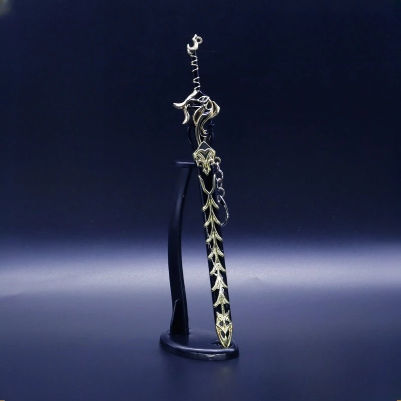 22 سنتيمتر/8.66in الصين أنيمي الطرفية السجن الظل السيف مع غمد سلاح معدني نموذج جامع مجموعة سطح المكتب زينة هدية #5