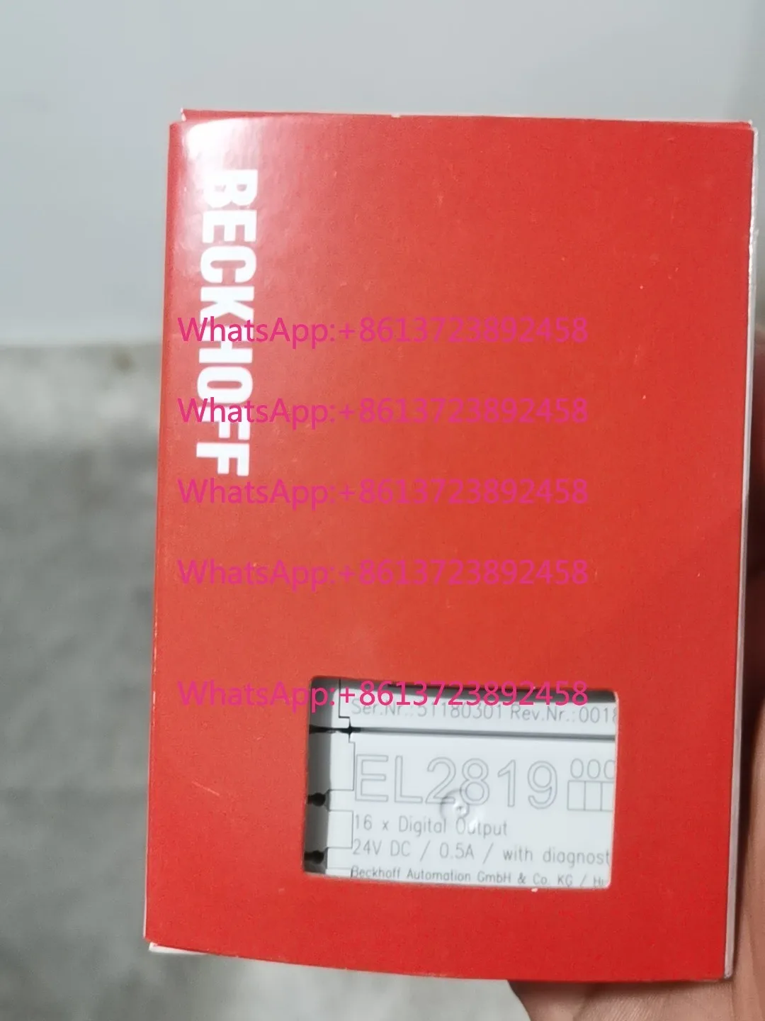 Beckhoff EL2819 module, original German, 16 digital outputs