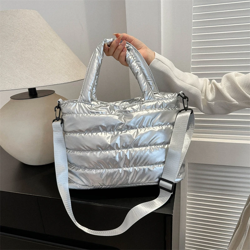 Fashion Women\'s Soft Leather Waterproof Handbag Large Capacity Quilted Shoulder Bag Travel Shopping Bag