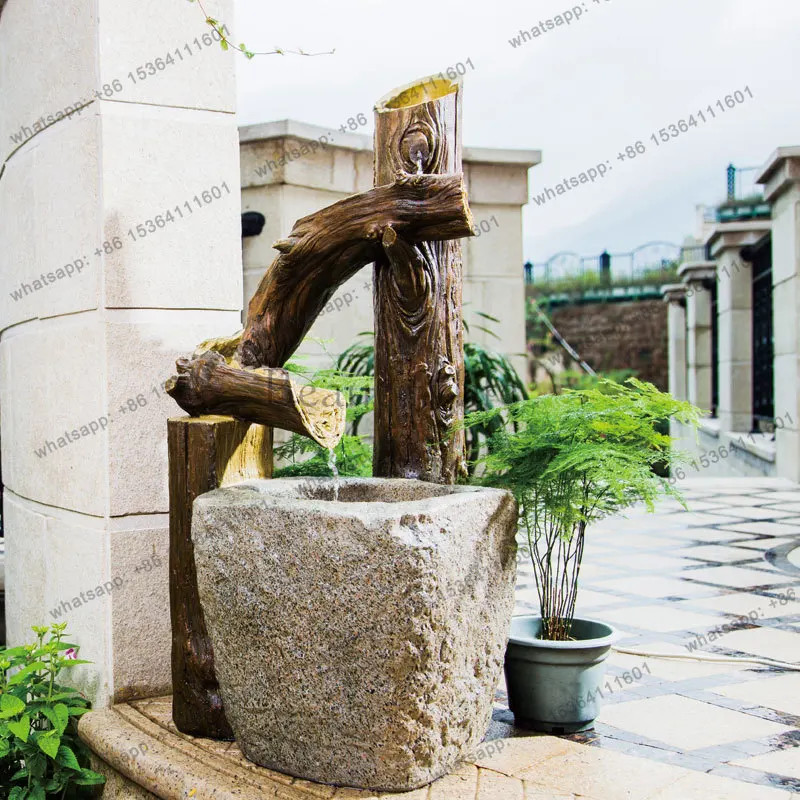 Creative garden courtyard floor, balcony decoration arrangement retro flowing water ornament