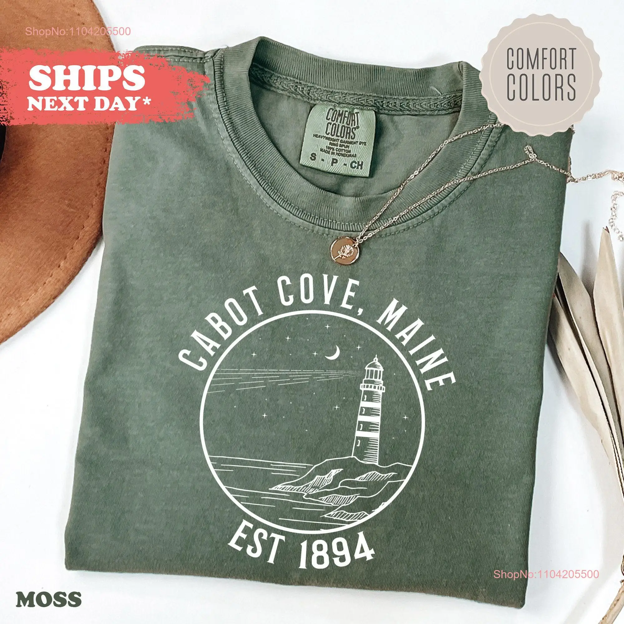 Cabot Cove T Shirt Murder Show Mystery Maine Mysteries Comfort Colors long or short sleeves