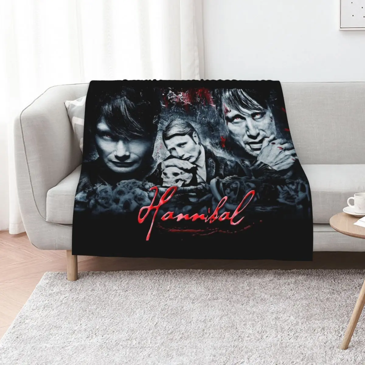 

Hannibal Lecter - Skull Design Throw Blanket Weighted Personalized Gift For Decorative Sofa Shaggy Blankets