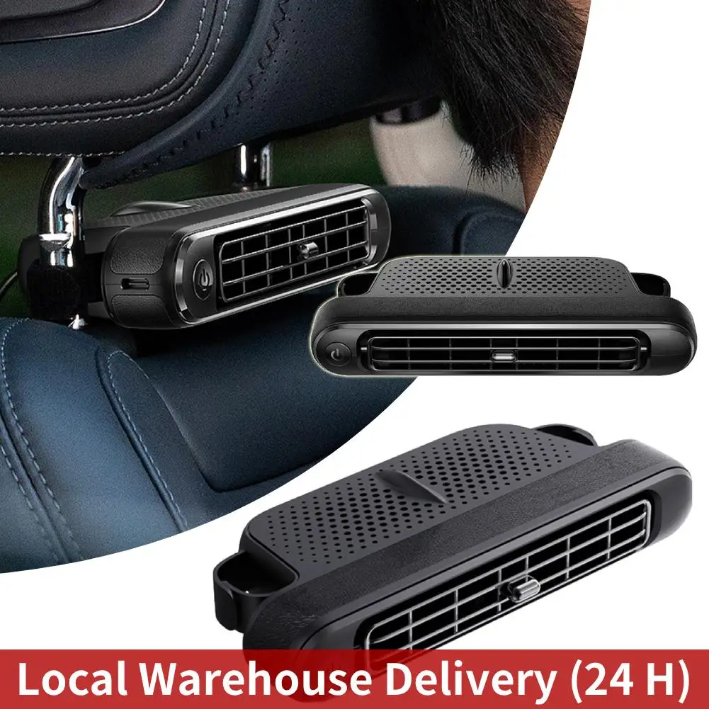 Car Seat Fans Rear Seat Air Circulation Fan Three Adjustable Wind Speeds Portable Fan 5V USB Car Fan for Mini Cars RVs Sedans