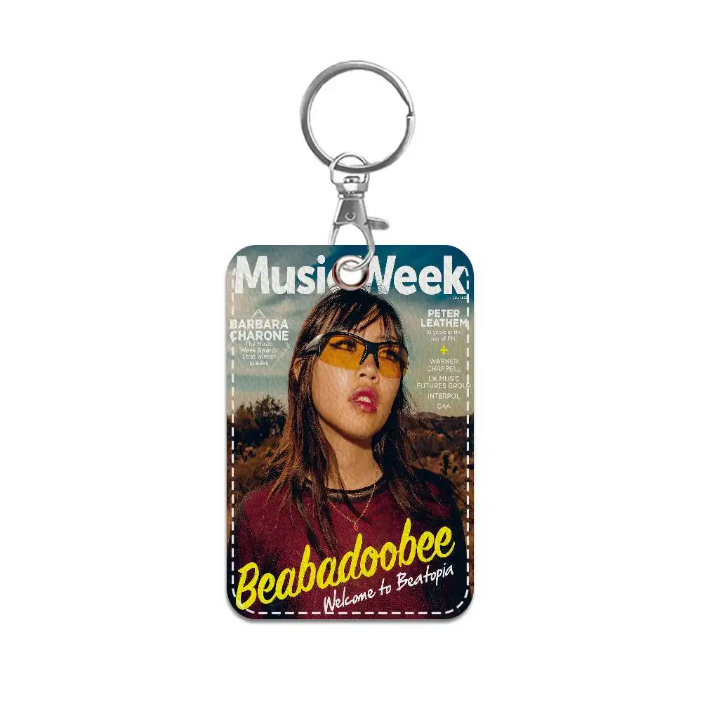 سلسلة مفاتيح Singer B-Beabadoobee مع حامل بطاقة الوصول، وجبة بطاقة الهوية وبطاقة البنك، حافظة واقية للأمن