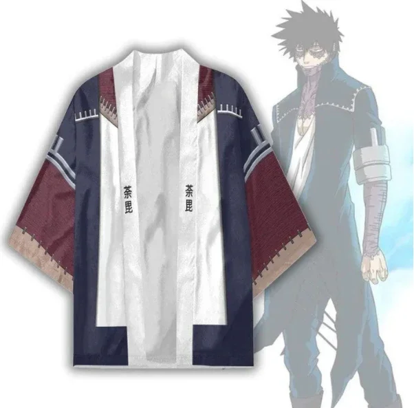 سترة Kimono Cardigans للجنسين Ukiyo-e Kimono عباءة فضفاضة بأكمام ثلاثة أرباع سترة Haori