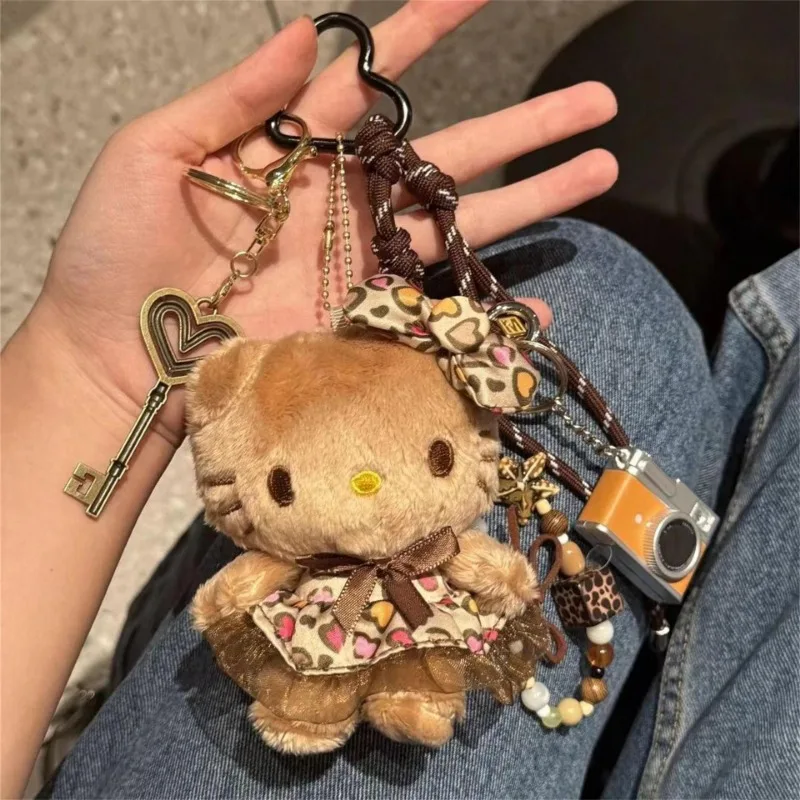 

Sanrio Kawaii Hello Kitty плюшевая игрушка милая плюшевая игрушка рюкзак кулон мультяшный брелок для девочек аниме фестиваль подарок на день рождения