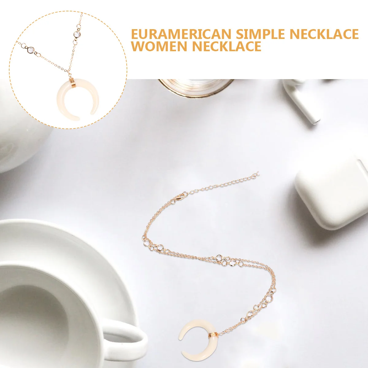

Necklace Pendant Bohemia Necklace Funny Moon Pendant Funny Necklace Fashionable Necklace Metal Necklace