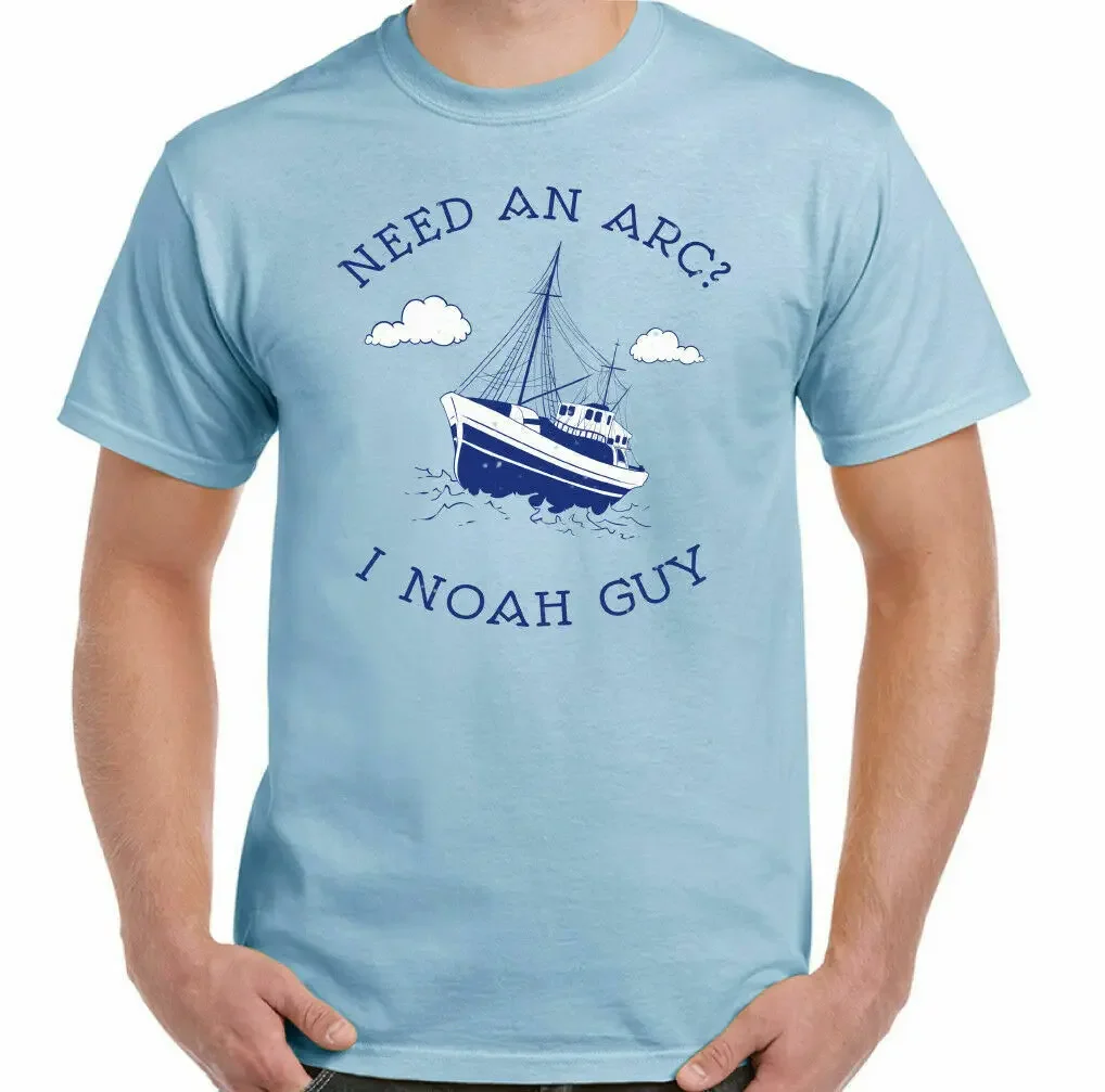 Sailing T-Shirt Sailor Need an Arc Mens Funny Narrow Boat Yacht Barge Atheist