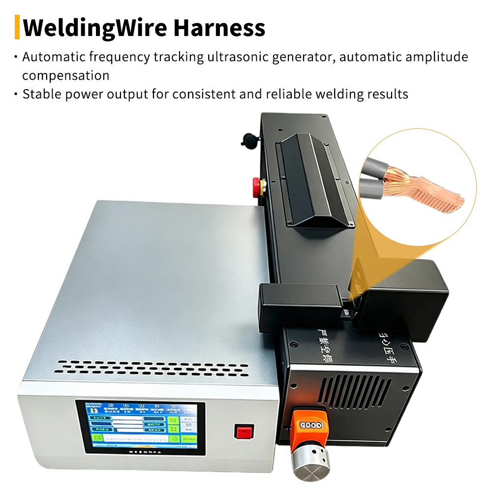 Ultrasonic Wire Harness Welding Machine 3000W 0.5-16mm2 Copper Aluminum Digital Touch Screen No Mold Change High Speed