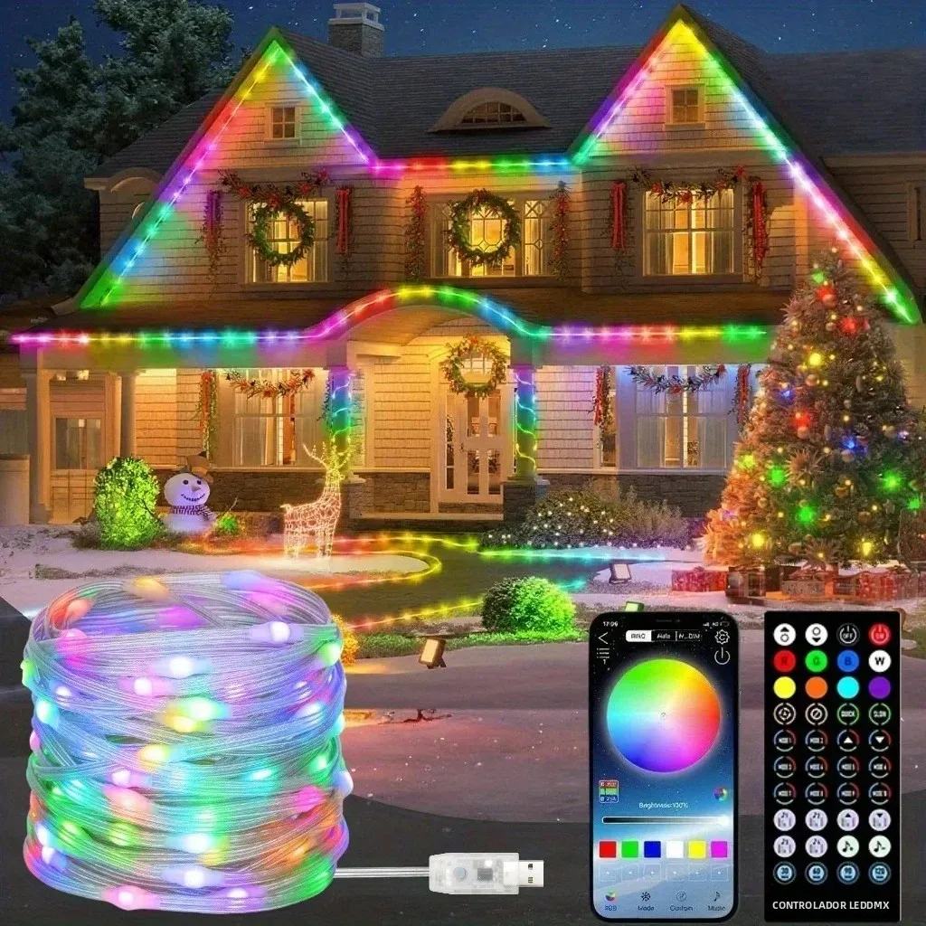 luzes-de-cordao-led-para-beiral-decoracoes-de-natal-para-casa-luzes-de-cordao-led-rgbic-controle-remoto-via-app-luzes-de-fada-usb-para-beiral-e-jardim