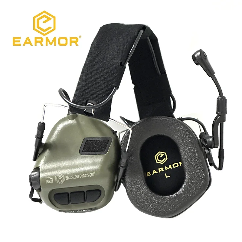 EARMOR M32 MOD4 Tactical Headset Headphone Hearing Protection Shooting Earmuffs with Microphone Sound Amplification