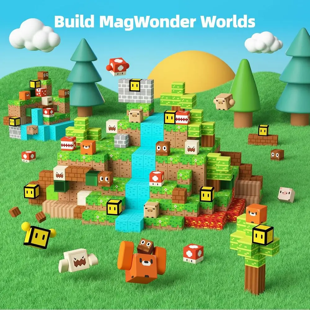 200-teiliges magnetisches Bausteine-Set für Kinder ab 3 Jahren, STEM-inspiriertes Spielzeug für Jungen und Mädchen, sensorisches Geschenk