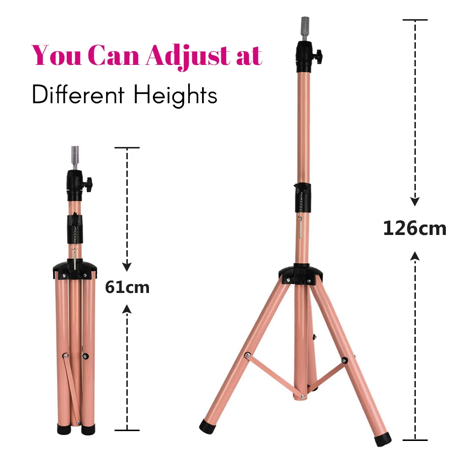 The New Adjustable Wig Stand Mannequin Head Tripod For Canvas Block Heads,Making Wigs,Styling,Cosmetology Hairdressing Trainning_voghion.com