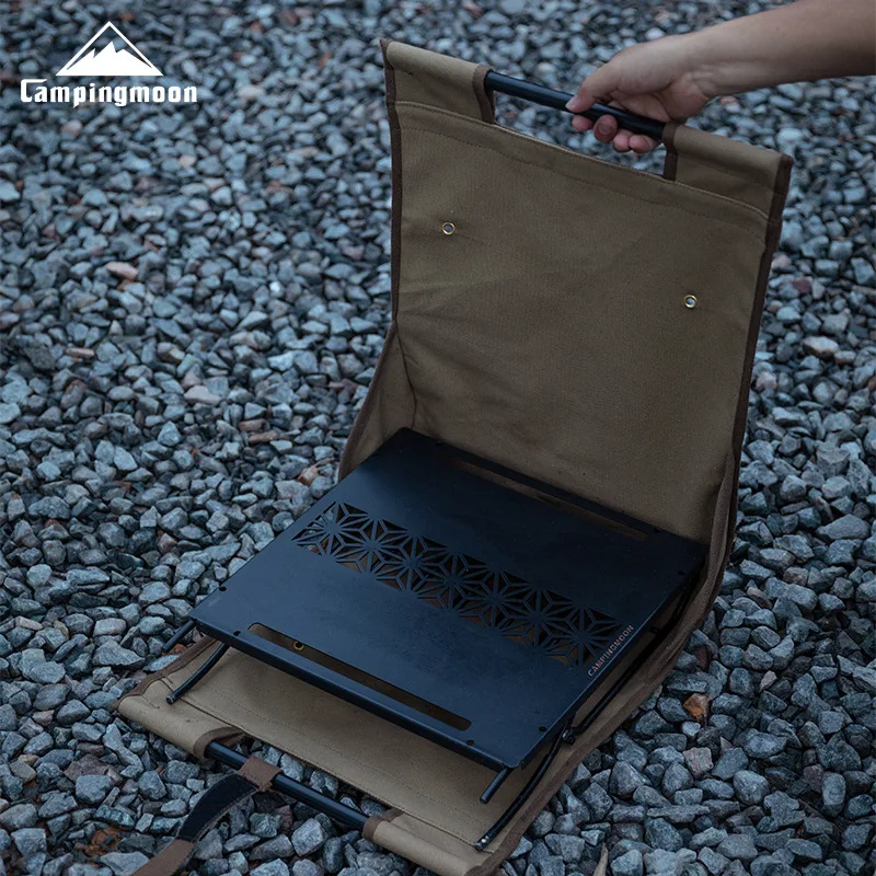 

CAMPINGMOON b-285 Outdoor Camping Wear resistant Canvas Bag, Handheld Wood Storage and Organizing, Carrying Firewood Bag