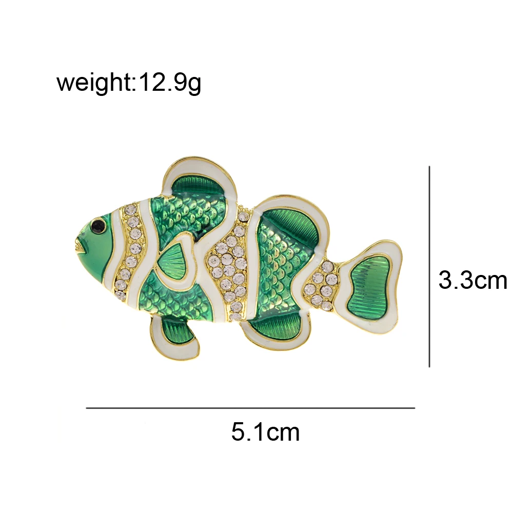 CINDY XIANG Enamel Fish Brooches for Women Large Carp Pins Animal Style Fashion Jewelry Coat Broch