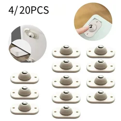 4/20Pcs Wheels For Furniture Stainless Steel Roller Self Adhesive Caster Home 360 Degree Load Bearing Swivel Universal Wheel
