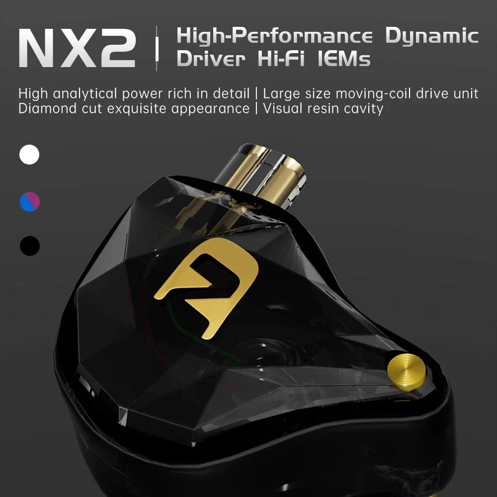 ND NX2 high-end high-quality headphones with cable, HIFI for gaming live streaming monitoring, over-ear style earphones, in-ear
