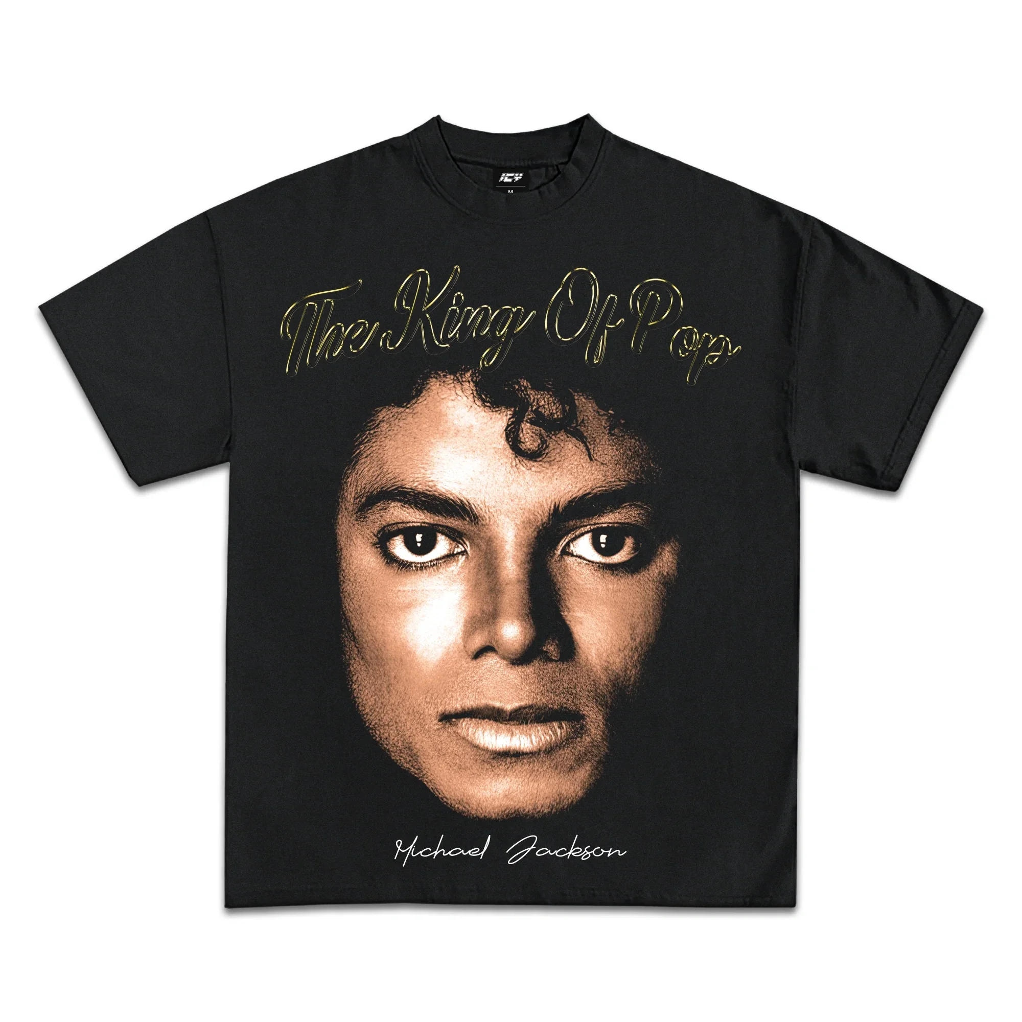 

2025 Summer Michael Jackson King of Pop T-shirt Men's Hip Hop Retro Rock Cotton Short Sleeve Casual Loose Top.
