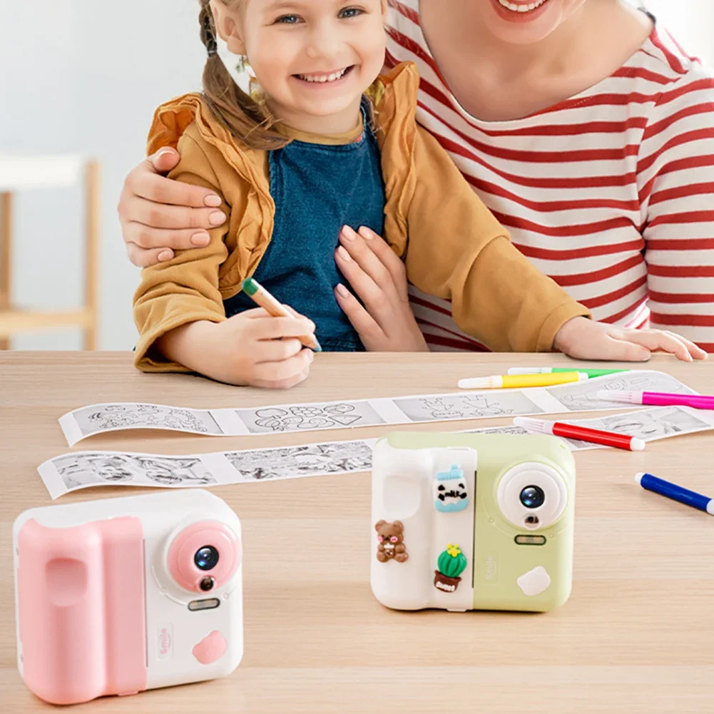 HD 1080P enfants Mini caméra d'impression instantanée 2.4 IPS écran caméra d'impression Photo instantanée caméra vidéo pour filles garçons âgés de 3 à 12 ans