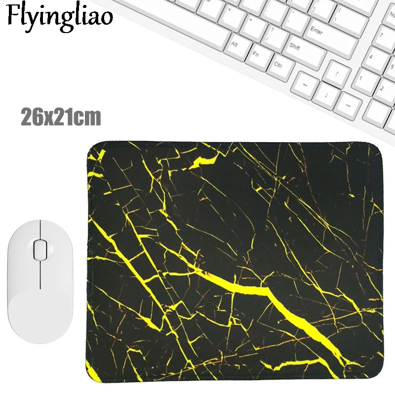 Yellow Marble Nordic Style Mousepad for Gaming Laptop Computer Desk Mat Mouse Pad Wrist Rests Table Mat Office Desk Accessories