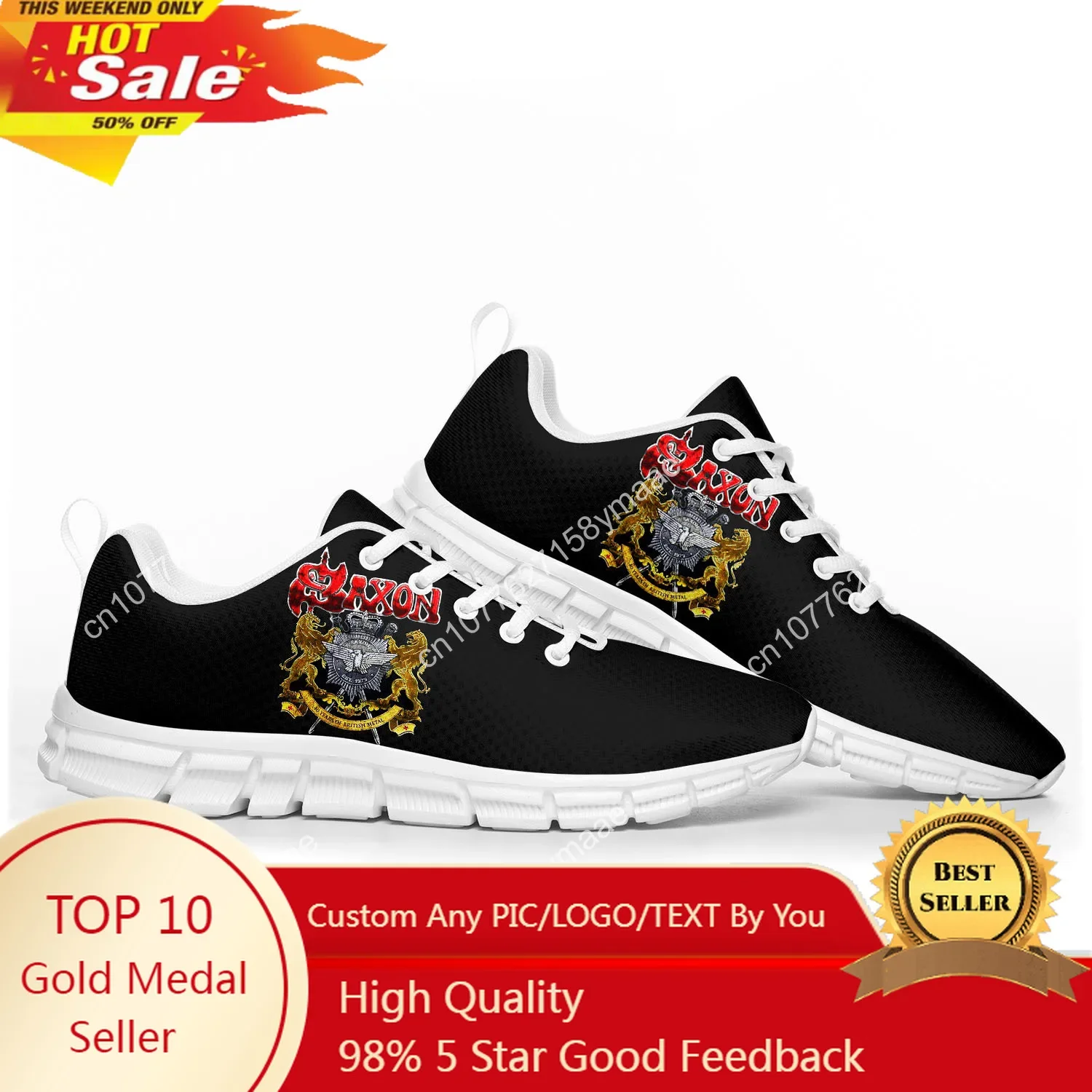 

Saxon Metal Band Sports Shoes High Quality Mens Womens Teenager Children Sneakers Legion Sneaker Customize Couple Shoe White