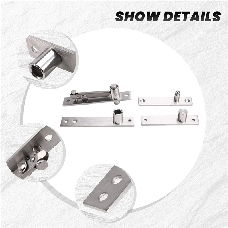 

N84R Stainless Steel Pivot Heavy Duty 360-Degree Rotating Shaft Wooden Door Hinge Shaft Positioning Door Shaft Axis