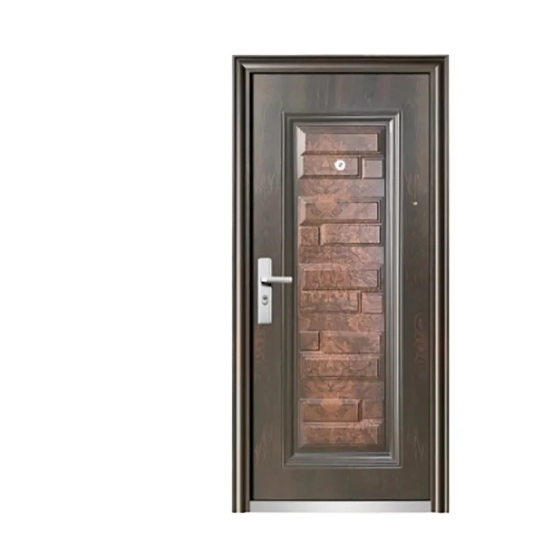 Simple Atmospheric Steel Iron Single Door for Household Entrance Anti Theft Security Door for Engineering Dormitory