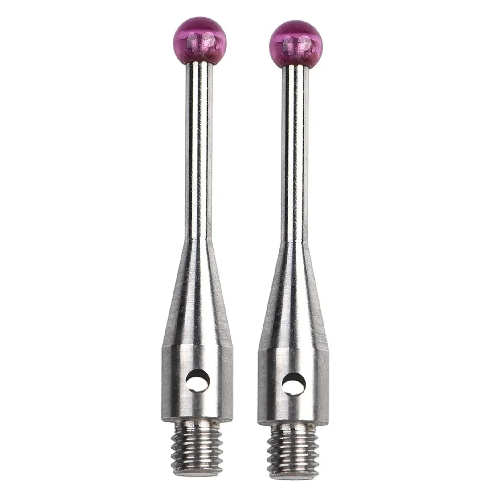 2pcs CMM Touch Probe Stylus A-5000-3553 Thread Shank 3mm Red Gemstone Ball Head 21mm For Metalworking Machine Tool Parts