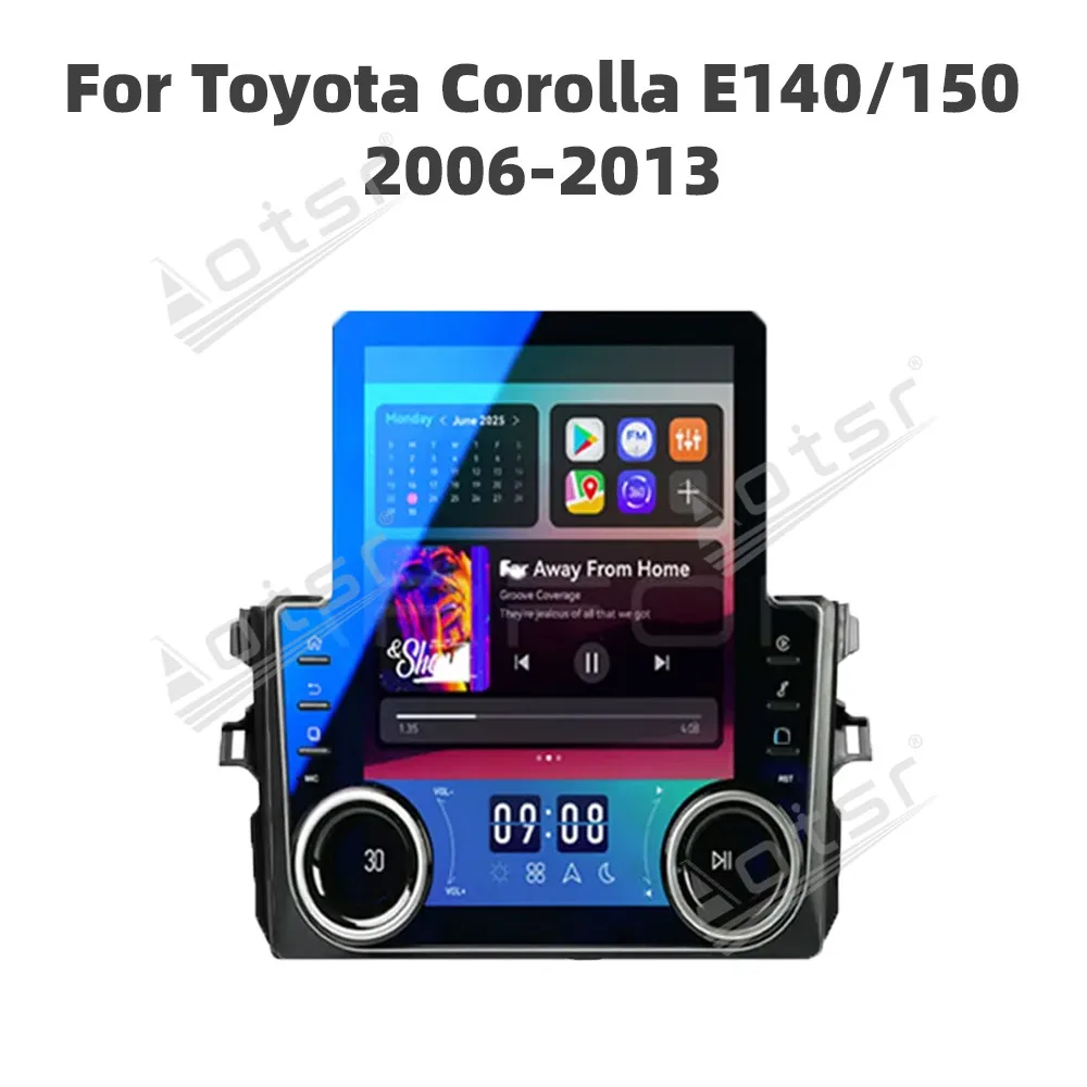 

Andriod 13.0 For Toyota Corolla E140/150 2006 -2013 Car Radio Carplay Auto Tesla Style Multimedia Player GPS Stereo Head Unit BT