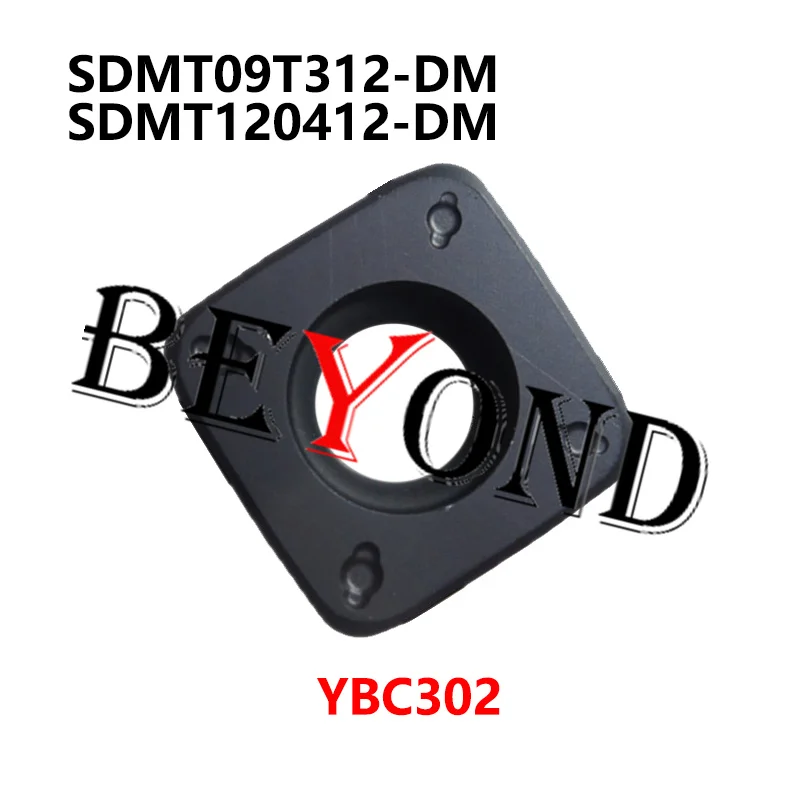 Оригинальные вставки с ЧПУ SDMT09T312-DM YBC302 SDMT120412-DM YBC302 Фреза для обработки стали SDMT 09T312 120412 Токарные инструменты