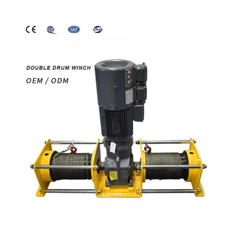 Double Drum Winch Double Rope Chute Winch Can Be Used for Hoisting System Electric Industrial Winch Customization