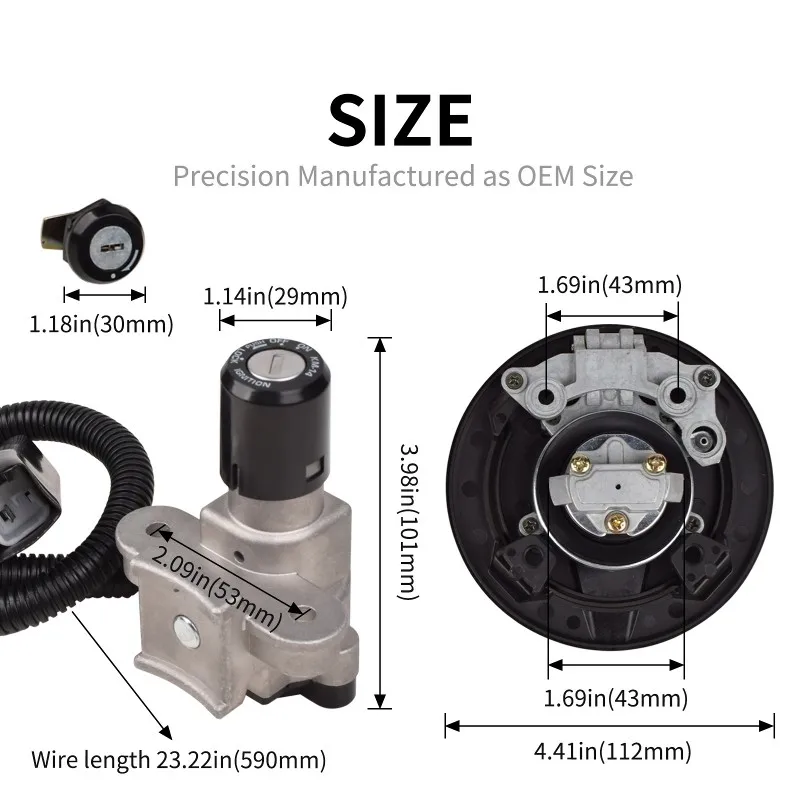 

ABOK-For Seat Lock Set For Kawasaki KLX230 2020-2023 For Switch Keys For Ignition Fuel Gas Cap