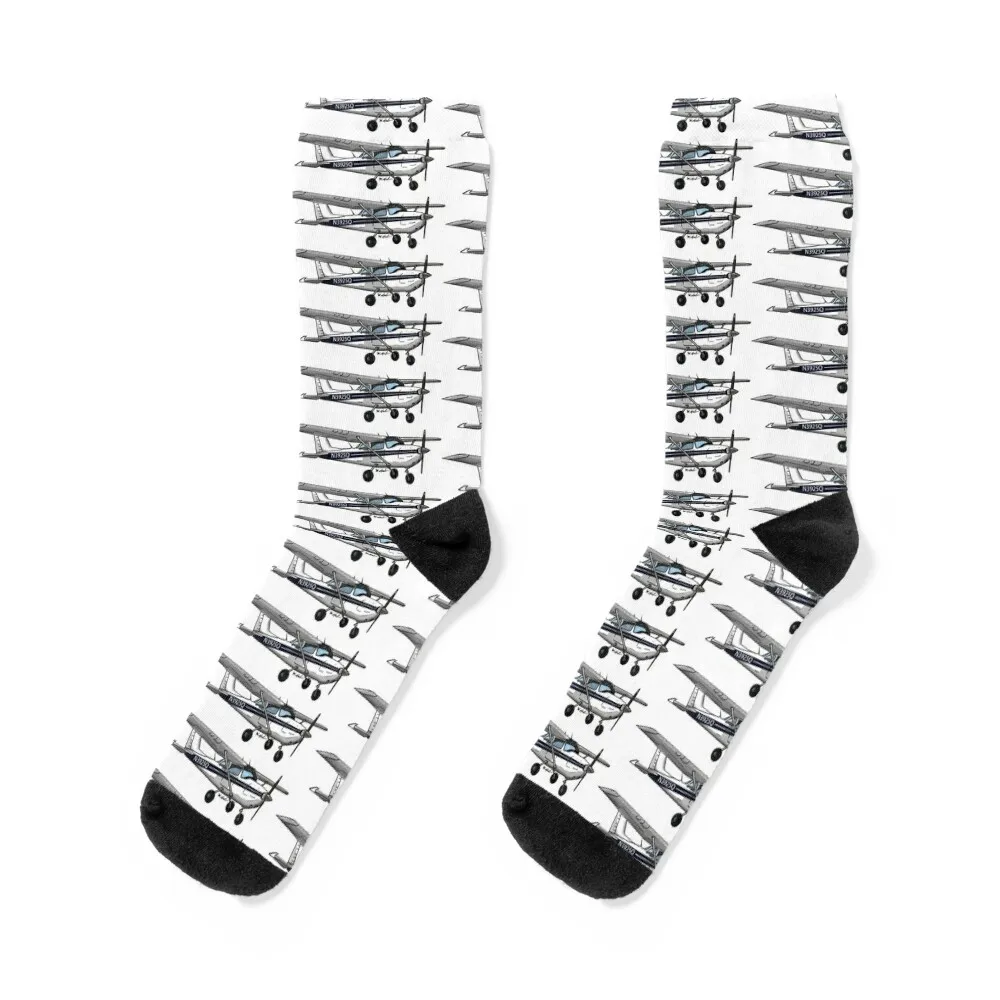 

Cessna 172 3925Q Socks Stockings compression halloween Toe sports Non-slip Socks For Men Women's