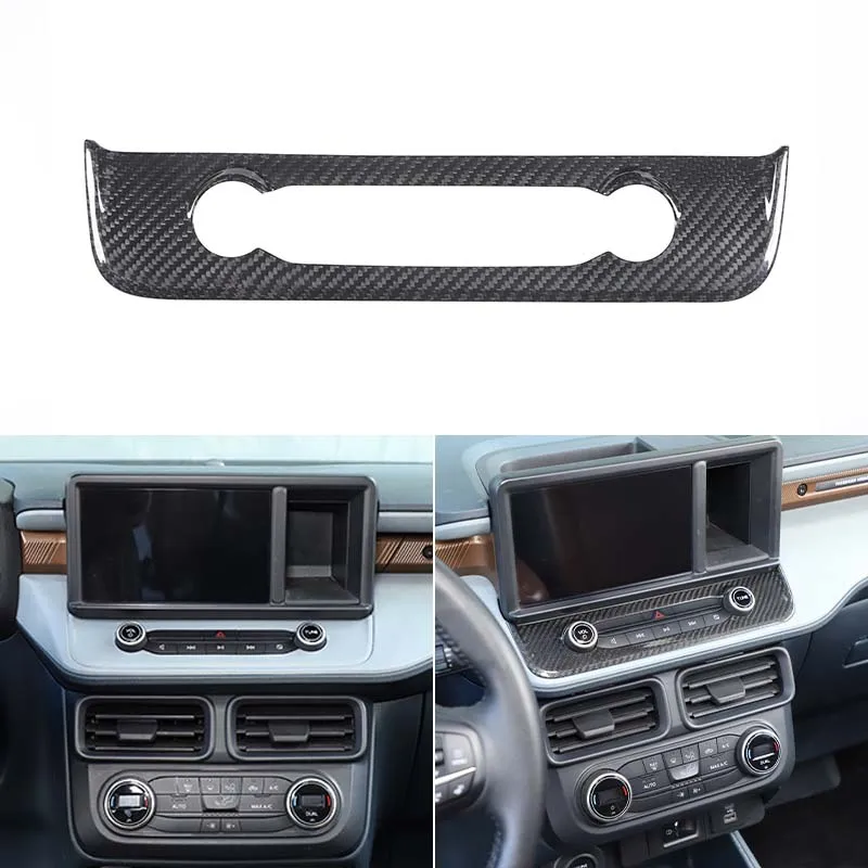 

Carbon Fiber For Ford Maverick 2022-2024 Car Multimedia Button Frame Decoration Sticker Car Interior Protection Accessories