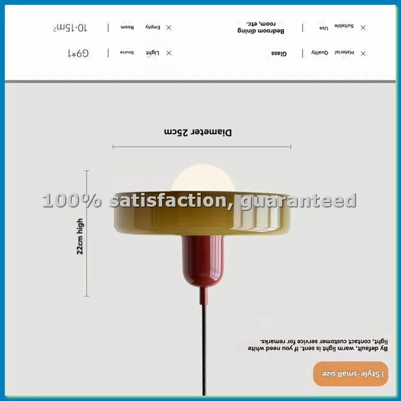 Modern Pendant Light Glass Home Decorative Lamp for Restaurant Bedroom Study Indoor Hanging Illumination Luminaires A-A10G