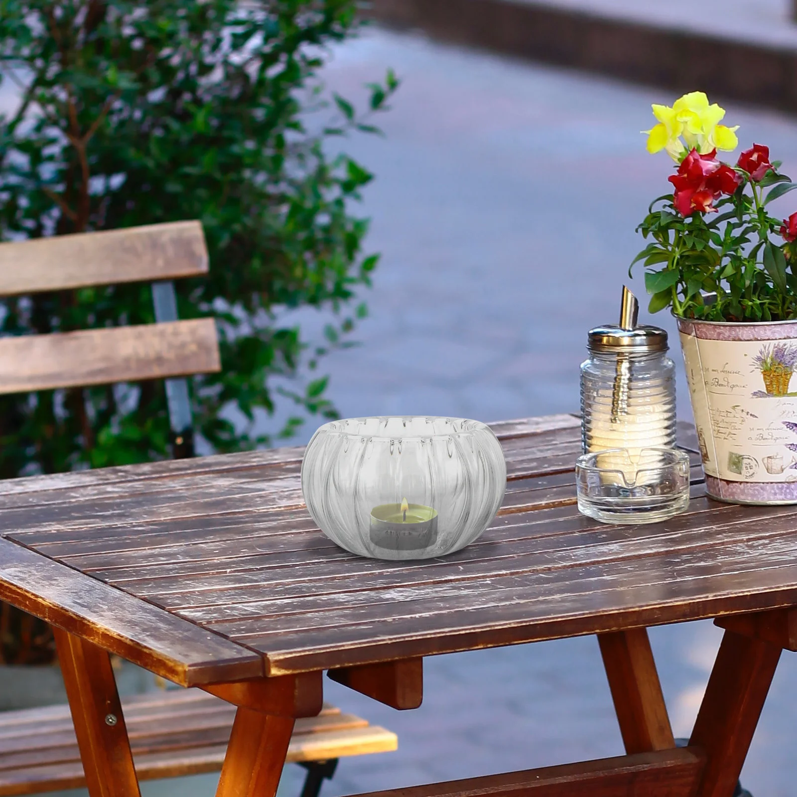 

Glass Double Layer Pumpkin Shaped Transparent Cup for DIY Cranberry Wedding Banquet Holder