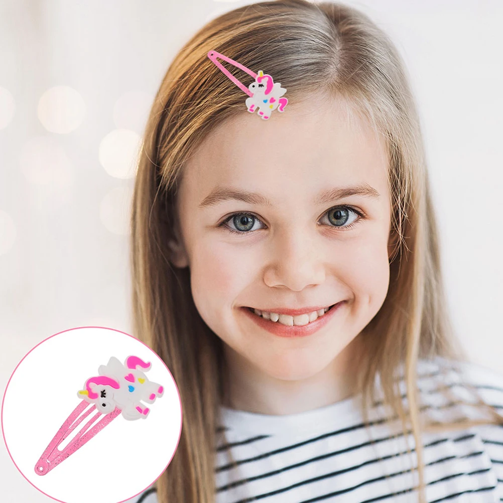 

20 Pcs Hair Clips Cartoon Hairpin for Girls Kids Soft Rubber Barrettes Non Cute Headgear Decorative Hair