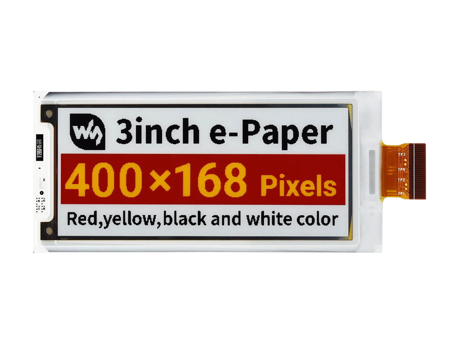 3inch e-Paper (G),Raw Display, 400 × 168, SPI Interface,Low Power,Ideal for price tags, shelf labels, industrial instruments...