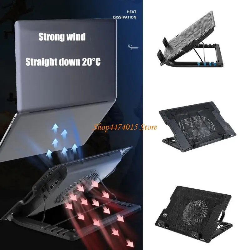 

K1AA ноутбук охлаждающая подушка для ноутбука стойте вентилятор ноутбука с 2 USB -охлаждающей прокладкой