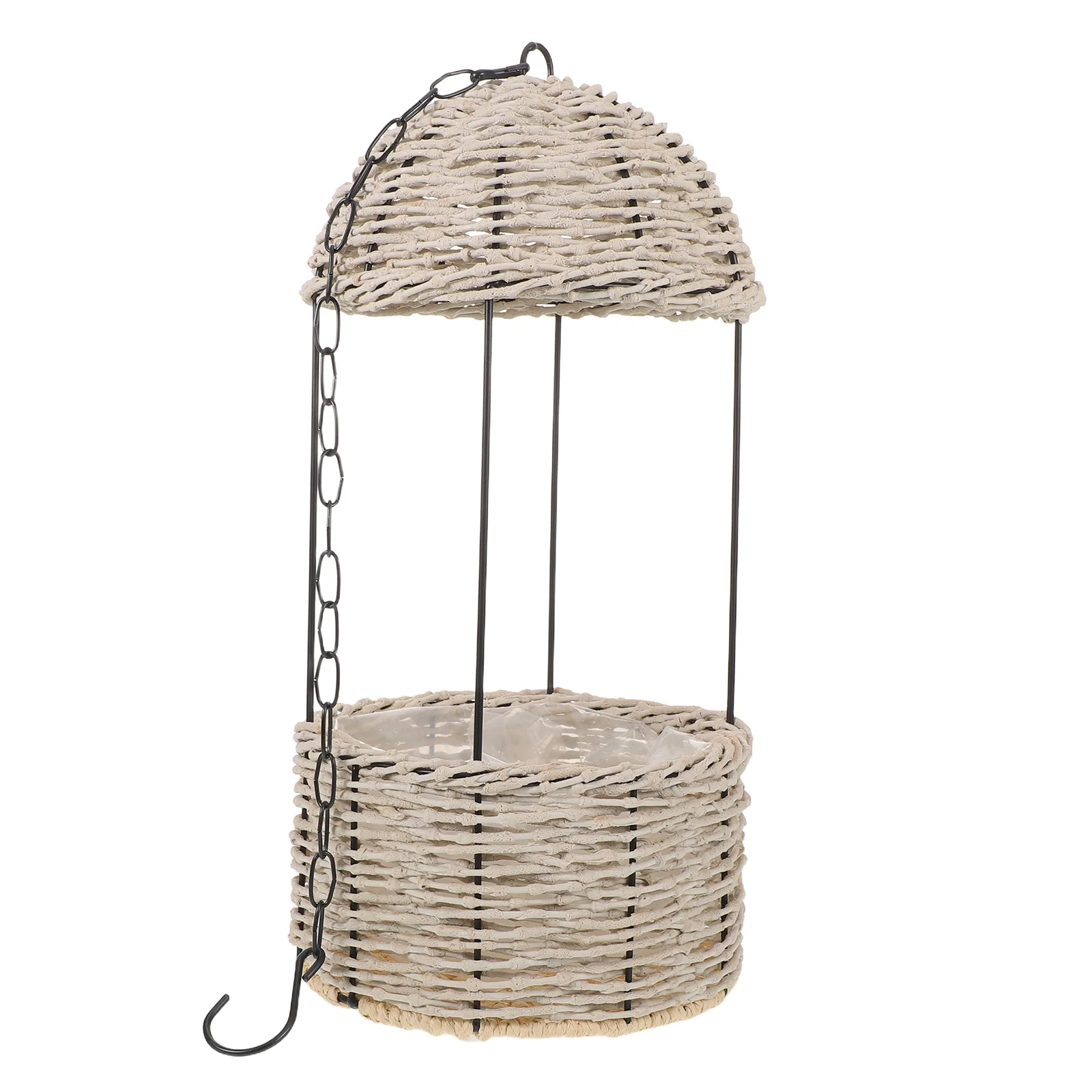 

Hanging Woven Wall Basket For Plants Space Saving Wall Mounted Flower Basket Decorative Planter For Balcony Garden Home