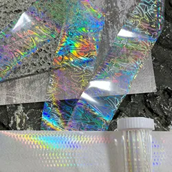 50cm Water Marble Chameleon Nails Metal Nail Art Foil Fish Scale Transfer Decals Wraps Stickers Laser Manicure Decorations