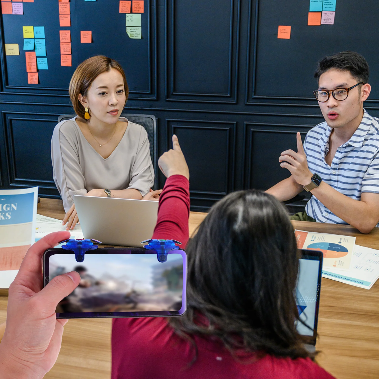 Picture 4: 1Pair Metal Game Handle Accessories Durable Portable Lightweight Immediate Use Enhance Gaming Mobile Game Controller