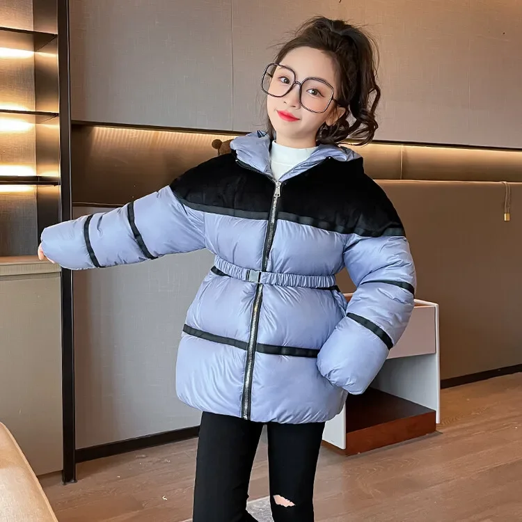 Children Winter Down Cotton Jacket For Girls New Fashion Thicken Warm Clothes Girls Snow Coat Kids Teenage Parkas Outerwear