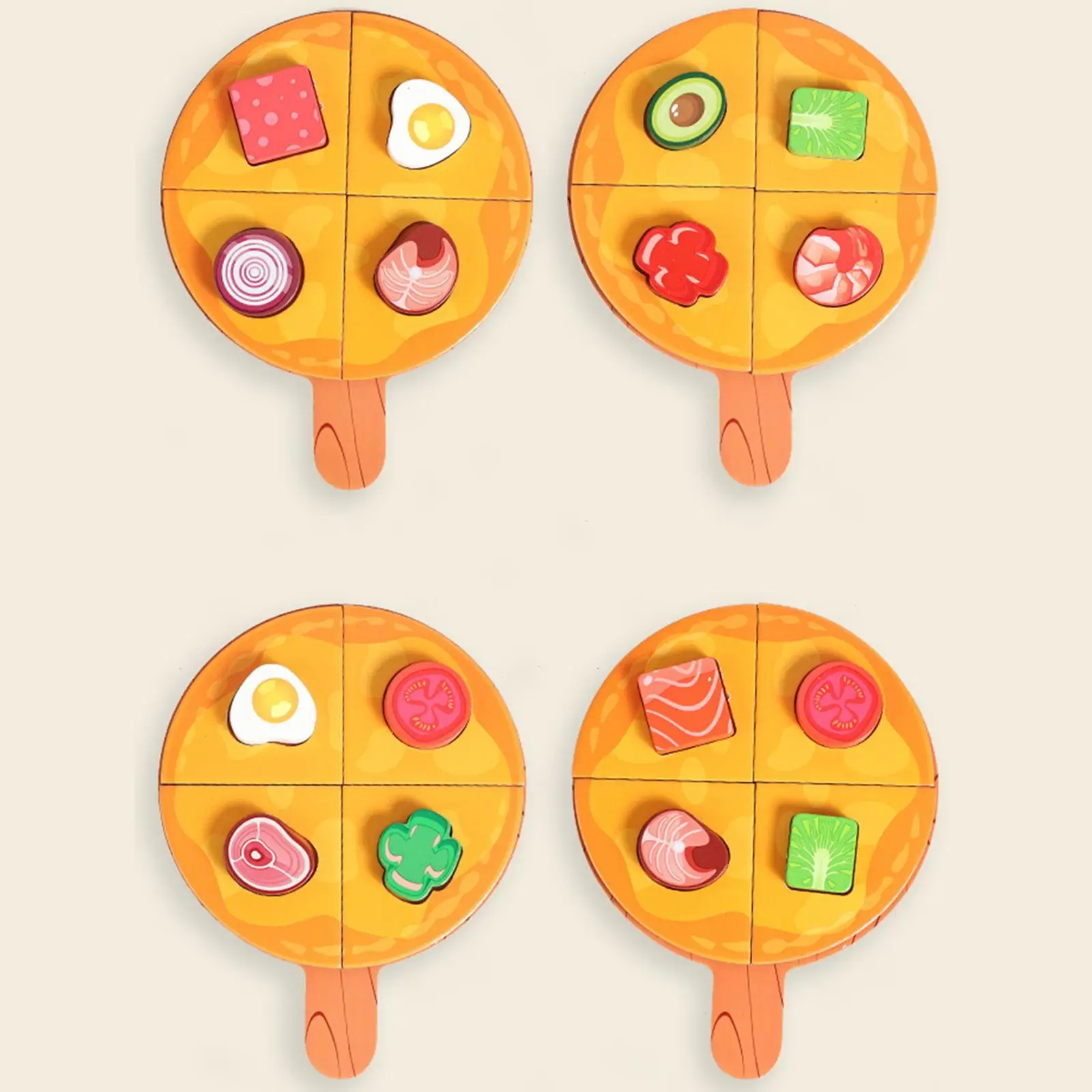 Juego de juguetes para fiesta de Pizza, adorno para niñas, juego de Pizza de madera versátil