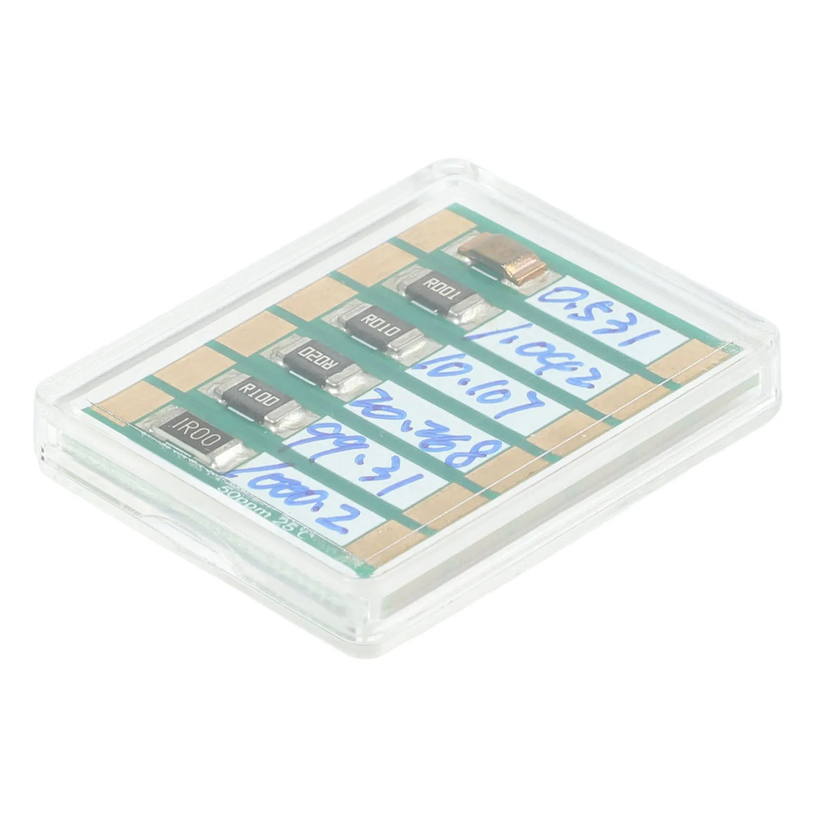 Four Wire Resistance Calibration Board 0.5-1000mOhm 6 Values Green ABS For Precise Multimeter Ohmmeter Internal Resistance Testi