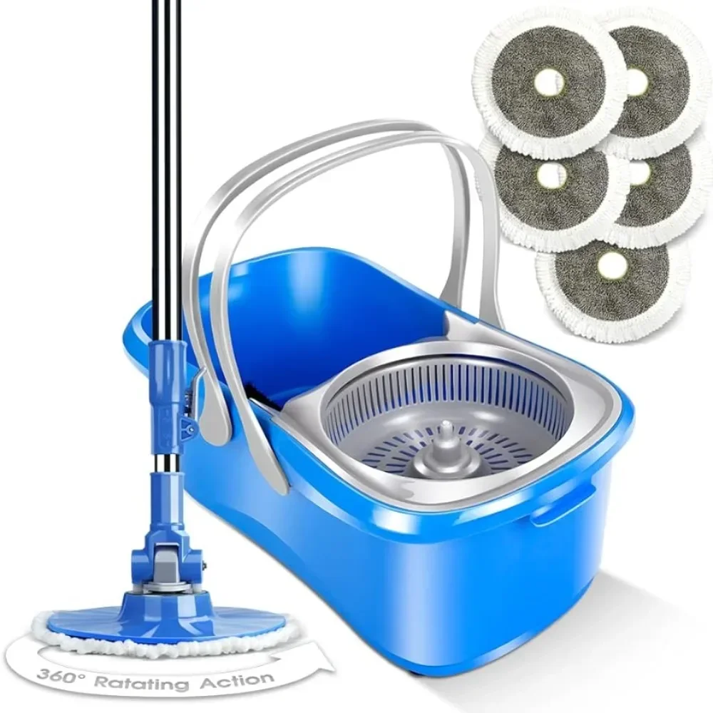 

pinMopandBucketwithWringerSetMicrofiberMopsBucketFloorCleaningSystemWetDrySpinningMoppingforHardwoodLaminateFloors