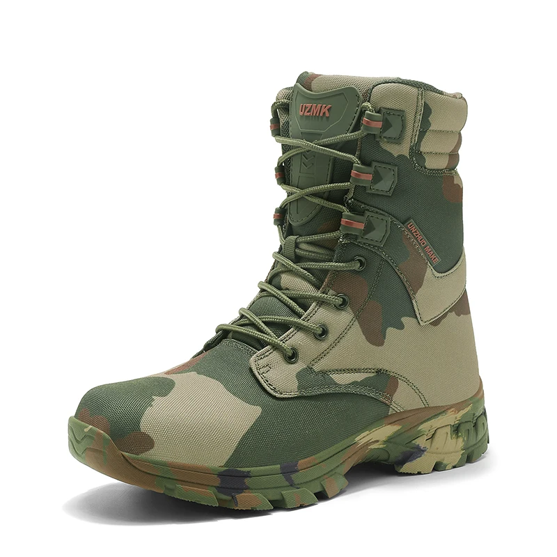 Men's High Top Tactical Boots Waterproof Hiking Shoes Outdoor Field Combat Training Boots Male Hunting Sneakers Motorcycle Boots