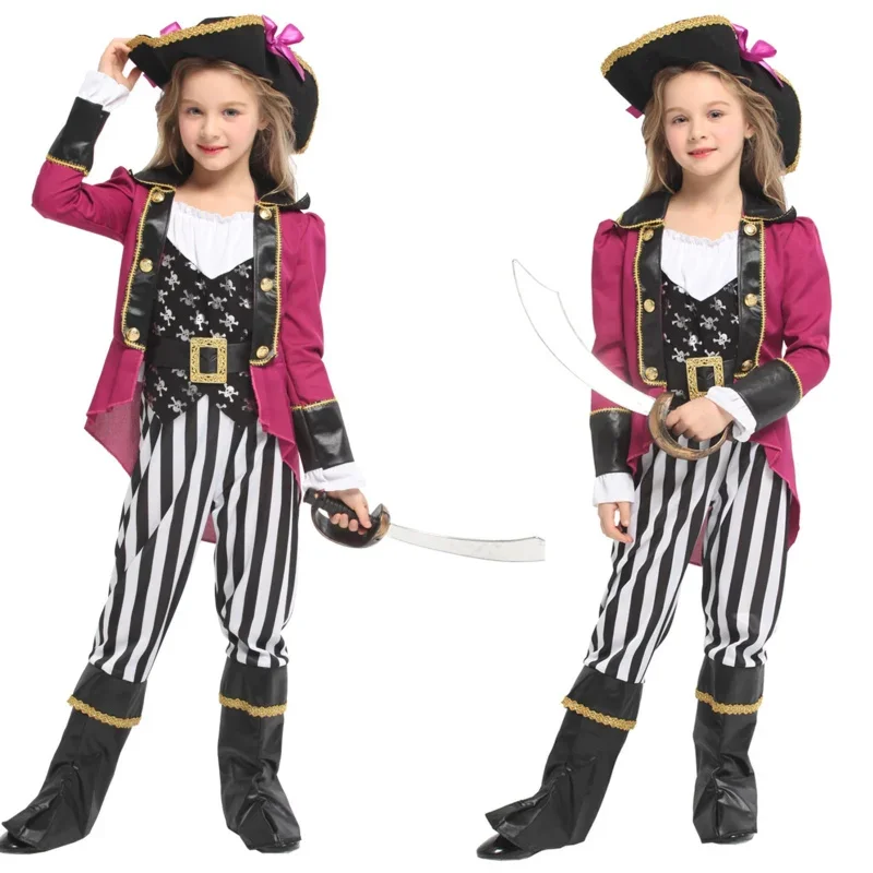 الدب البيت AA الاطفال الطفل القراصنة قرصان زي القرصان تأثيري للبنين بنات بوريم هالوين حفلة عيد ميلاد جديد 2025 WKD001