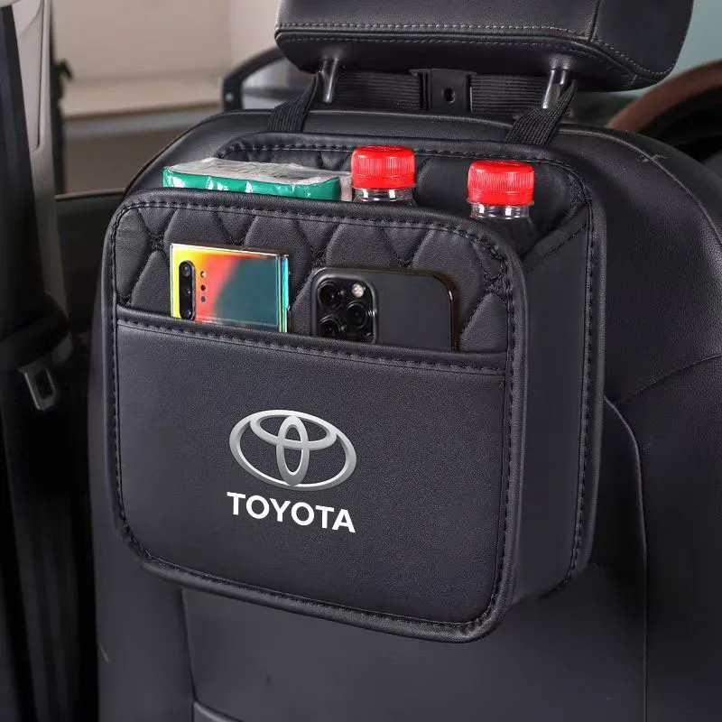 Car Storage Box Phone Pocket Back Seat Organizer Hanging Bag for Toyota Rav4 CHR Yaris Prius Avensis Corolla Camry Highlander - Image 2